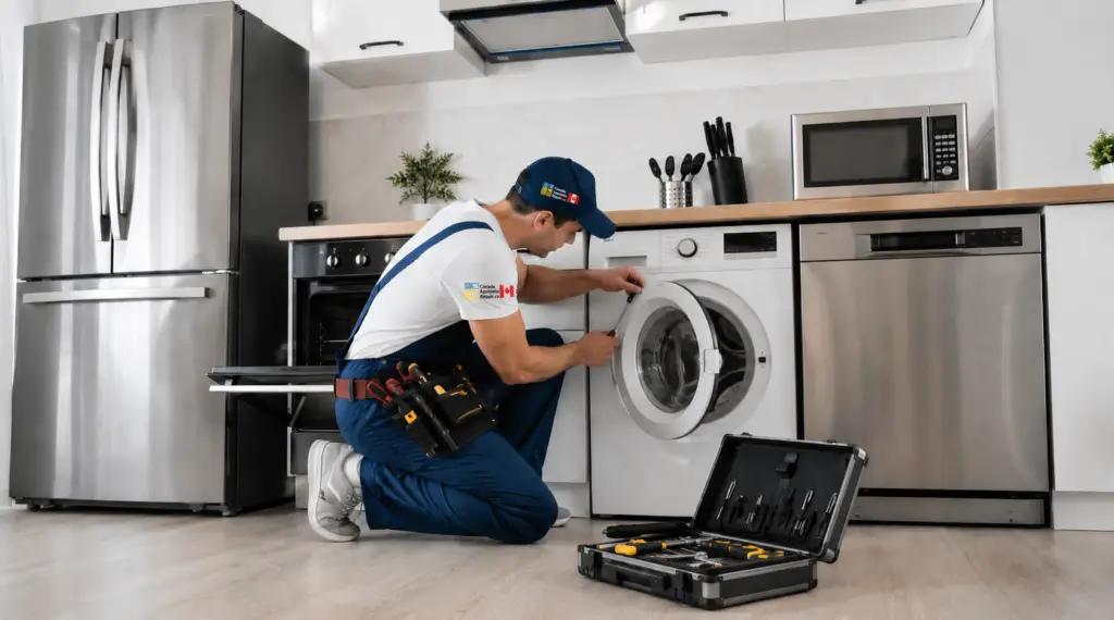 Canada appliance repair - tech working on appliances